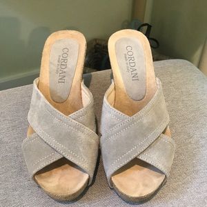 Suede wedges
